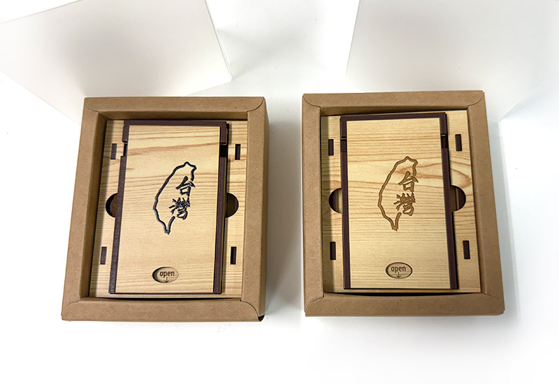 台灣檜木紋名片盒